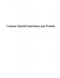 Image of Catatan tajwid sederhana nan praktis